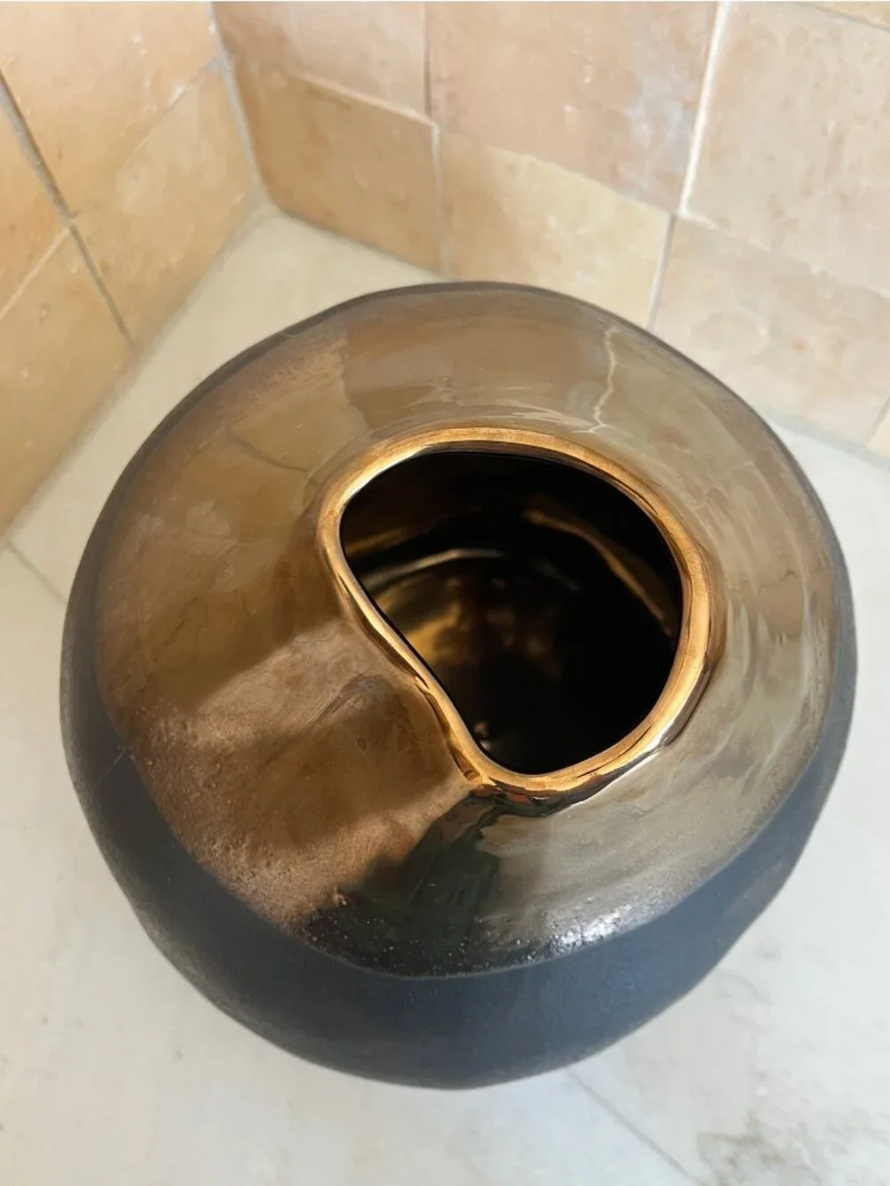 Metallic glaze Waci Sabi Vase